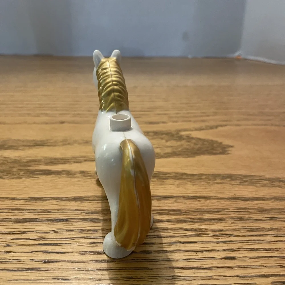 LEGO Duplo White Horse Replacement‎ Cinderella's Carriage 6153 Gold Mane & Tail